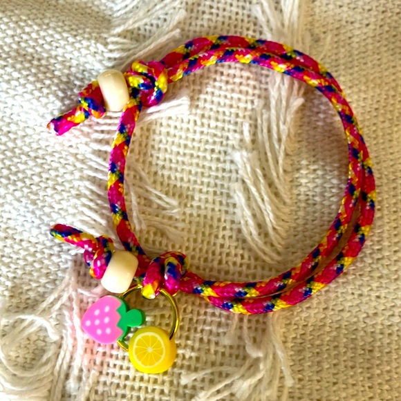 New Super Cute Strawberry Lemonade Sliding Bracelet multi Pink - Picture 2 of 6